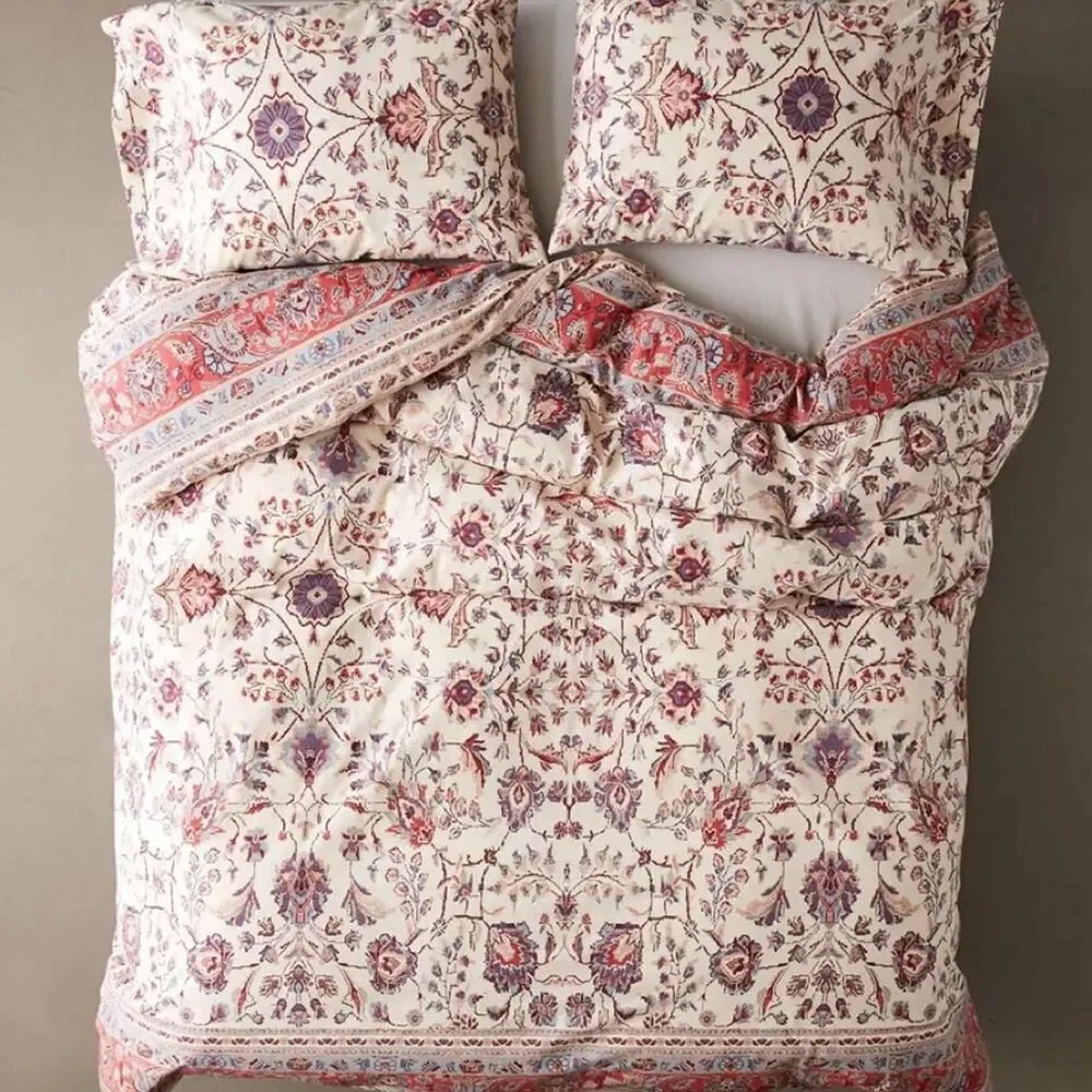 Urban Outfitters Boho Feminine Paisley Home Mazakeen Rug Print Duvet Cover Full